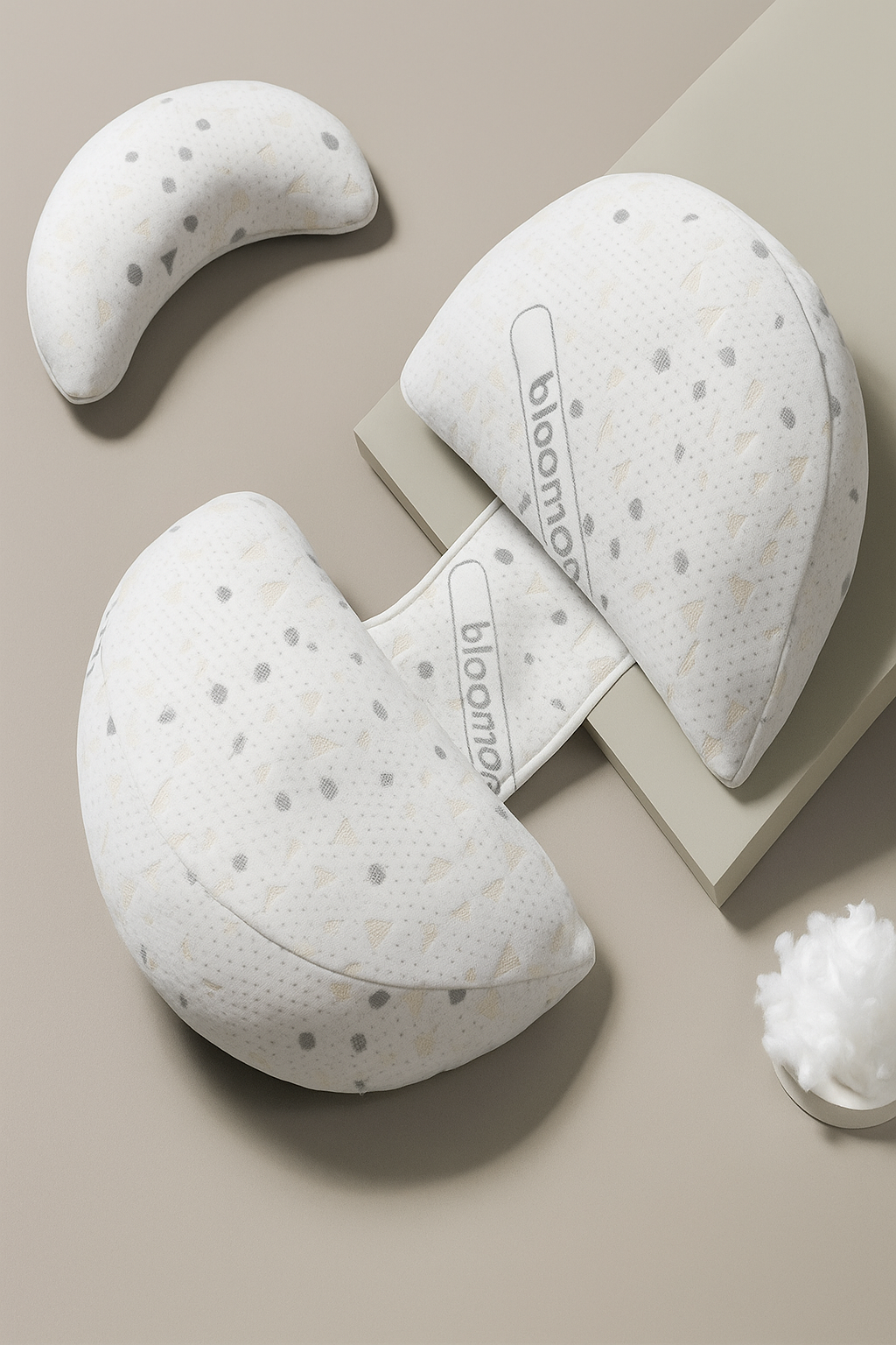 Pure Cotton Pregnancy Pillow - Relieves Back & Hip Pain for Better Sleep