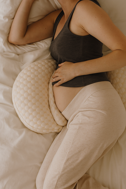 Pure Cotton Pregnancy Pillow - Relieves Back & Hip Pain for Better Sleep